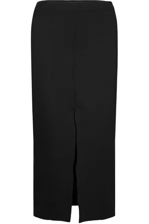 MANGO Midi-Skirt With Front Slit