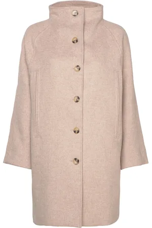 SELECTED Slfvinni Wool Coat Cream