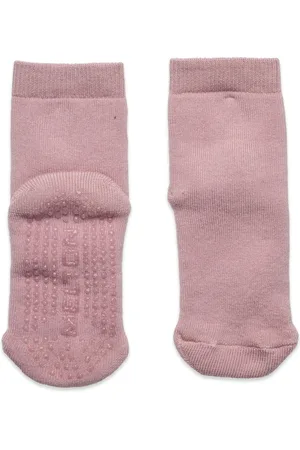 Melton Cotton Socks - Anti-Slip Pink