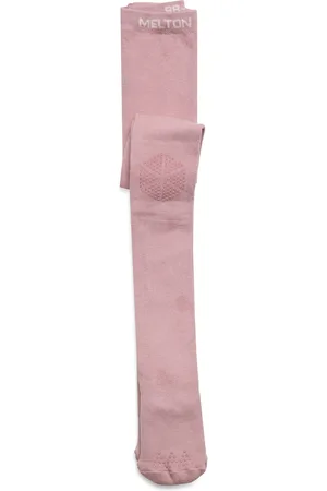 Melton Cotton Tights - Anti-Slip Pink