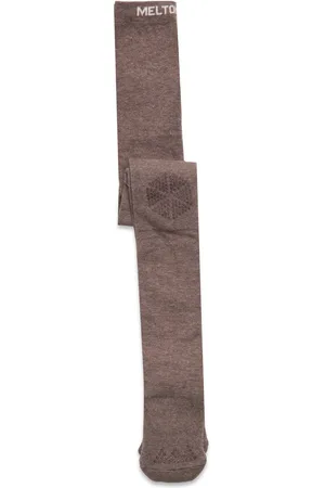 Melton Cotton Tights - Anti-Slip Brown