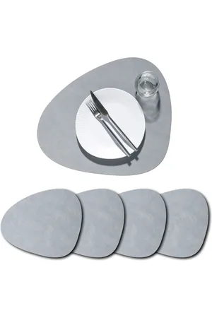 LIND DNA 4-Set Table Mat Curve L Nupo Grey