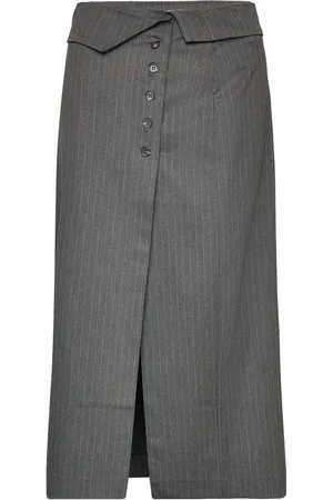 Les Coyotes de Paris Long Suiting Skirt Grey