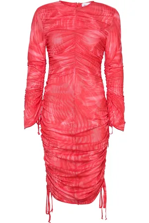 Cannari Concept Ls Dress W. Ruffles Red