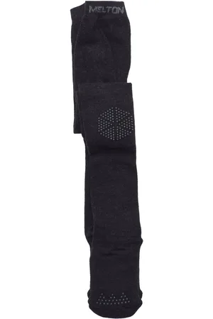 Melton Cotton Tights - Anti-Slip Black