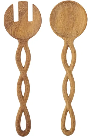 Bloomingville Pinar Salad Servers Brown