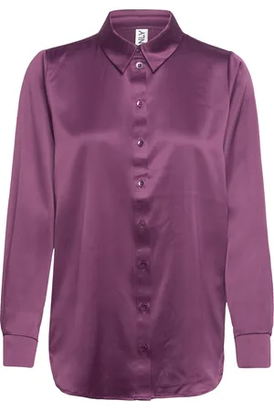 ONLY Onlvictoria Ls Loose Satin Shirt Wvn Purple