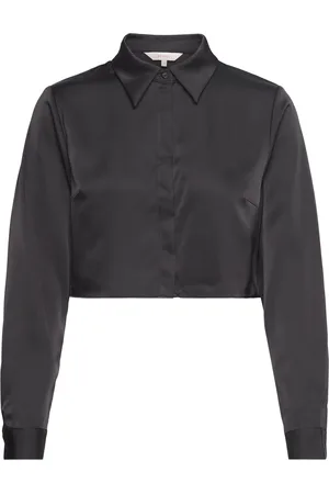 ONLY Onlpilar Ls Cropped Satin Shirt Wvn