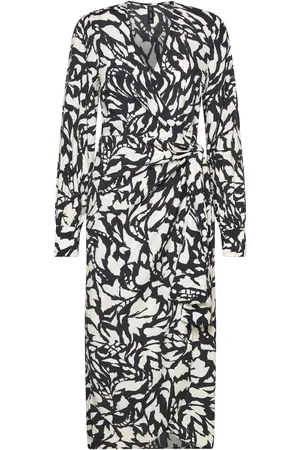 MANGO Print Wrap Dress