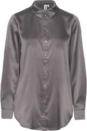 ONLY Onlvictoria Ls Loose Satin Shirt Wvn Grey