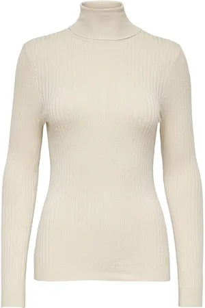ONLY Onlkarol L/S Rollneck Pullover Knt Noos Cream