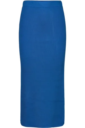 Norr Sherry Knit Skirt Blue