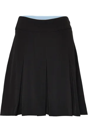 COLLUSION pleated buckle mini skirt in black