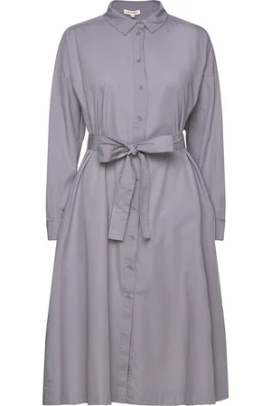 Esmé Studios Esellinor Ls Midi Shirt Dress Blue
