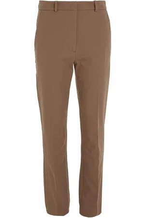 Calvin Klein Stretch Gabardine Slim Cropped Brown