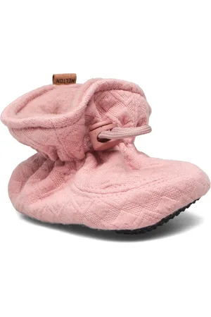 Melton Quilted Textile Slippers Pink
