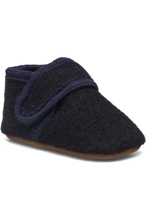 Melton Classic Wool Slippers Navy