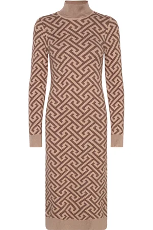 VERO MODA Vmaria Ls High-Neck Calf Dress Rep Brown