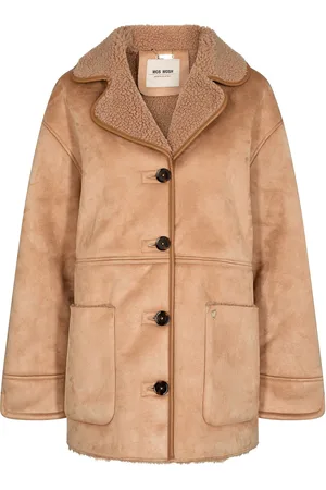 Mos Mosh Mmfiona Faux Shearling Jacket Beige