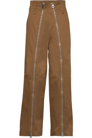 Hope Zip-Detail Trousers Brown