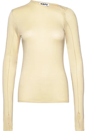 Hope Long-Sleeve Asymmetrical Top Yellow