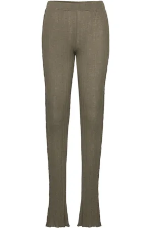 Hope Ribbed Knitted Tights Khaki