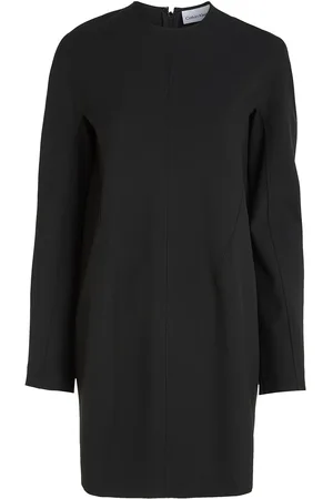 Calvin Klein Heavy Viscose Ls Shift Dress Black
