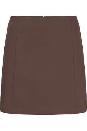 Soaked in Luxury Slcorinne Short Skirt Brown
