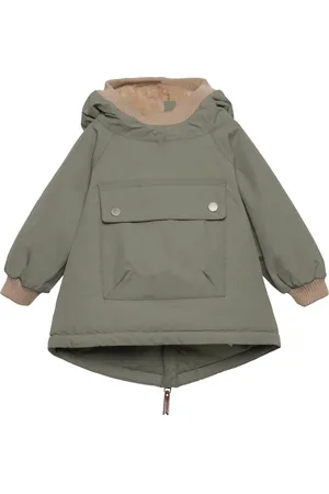 Mini A Ture Baby Wen Fleece Lined Winter Anorak. Grs Green