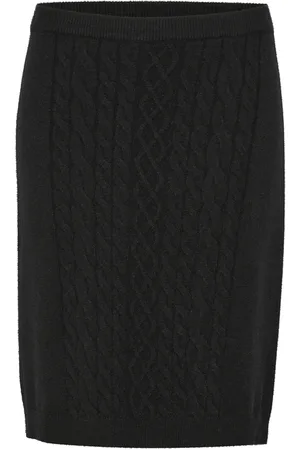 Cream Crdela Knit Skirt Black