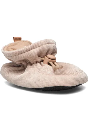 Melton Glitter Textile Slippers Cream