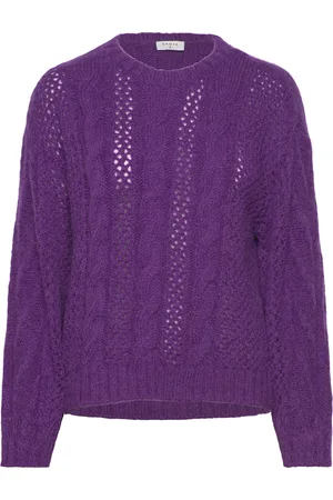 Dante 6 D6Flory Cable Sweater Purple
