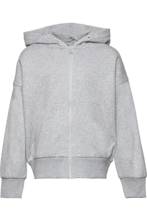 Lindex Sweatshirt Hoodie W Zip Solid Grey