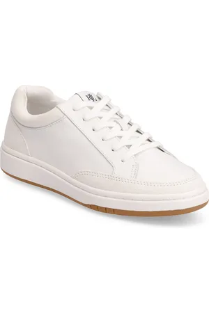 Ralph Lauren Hailey Leather & Suede Sneaker White