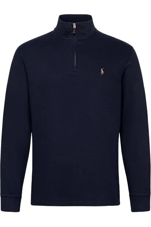 Ralph Lauren Estate-Rib Quarter-Zip Pullover Navy