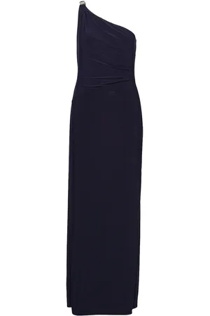 Ralph Lauren Jersey -Shoulder Gown Blue