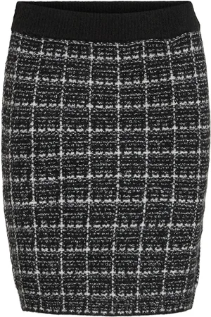 VILA Viaudrey Check Knit Skirt /Ka