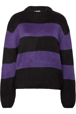 Hosbjerg Lotti Stripe Knit Sweater Black