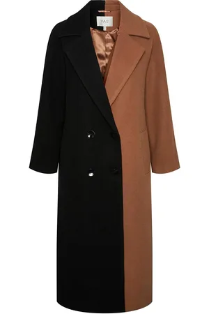 Y.A.S Blocky Wool Coat - Ka Brown