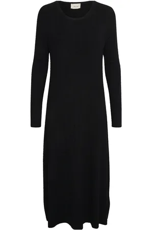 Cream Crvillea Knit Dress - Kim Fit Black