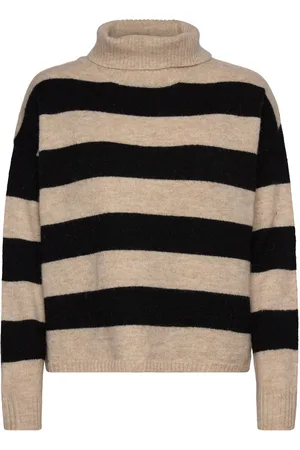 Object Objminna L/S Rollneck Knit Pullover Noos Beige