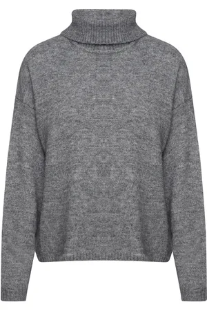 Object Objminna L/S Rollneck Knit Pullover Noos Grey