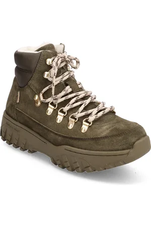 Woden Iris Track Suede Green