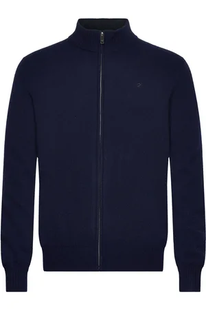 Hackett Lambswool Fzip Navy