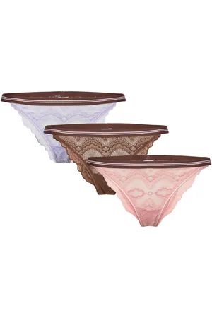 Beck Söndergaard Wave Lace Ray Tanga 3 Pack Pink