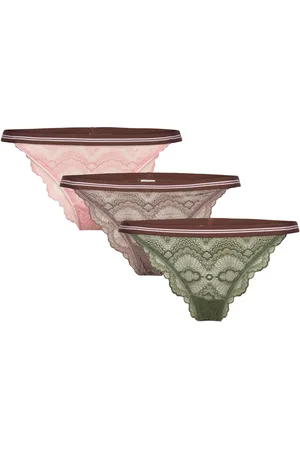 Beck Söndergaard Wave Lace Ray Tanga 3 Pack Green