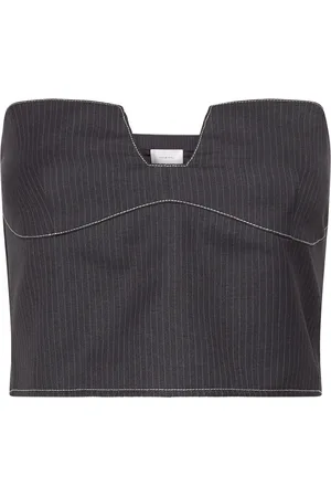 Hosbjerg Larissa Pinstripe Top Grey