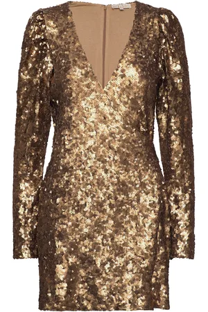 by Ti Mo Sequins Mini Dress Gold