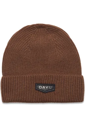 Day Et Day Logo Patch Knit Hat Brown