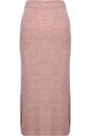 Mama;licious Mlisla Knit Midi Skirt Hw Pink